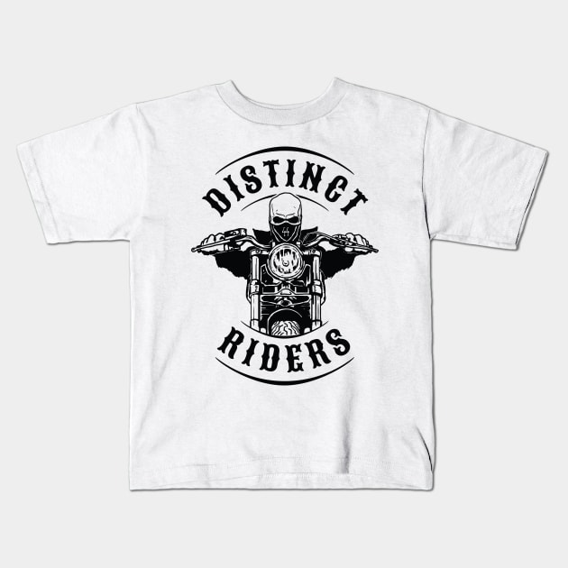 Distinct Riders Classic White Kids T-Shirt by distinctriders